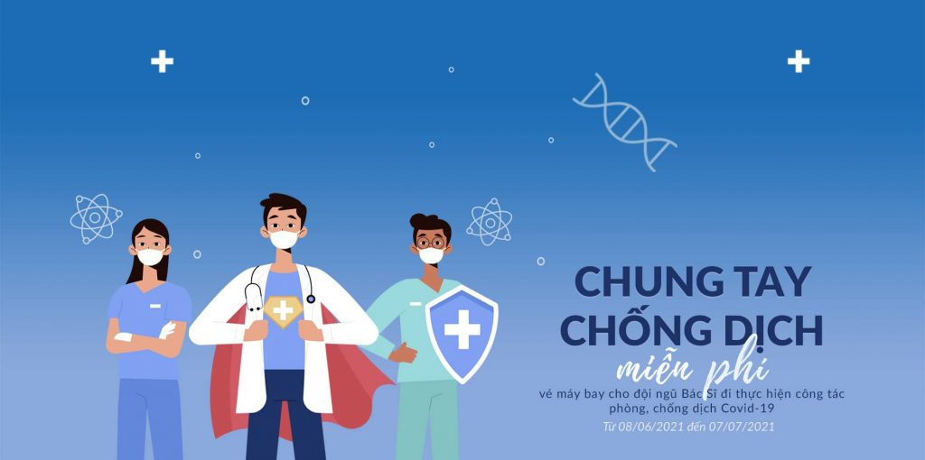 Miễn phí vé máy bay - Chung tay đẩy lùi Covid-19