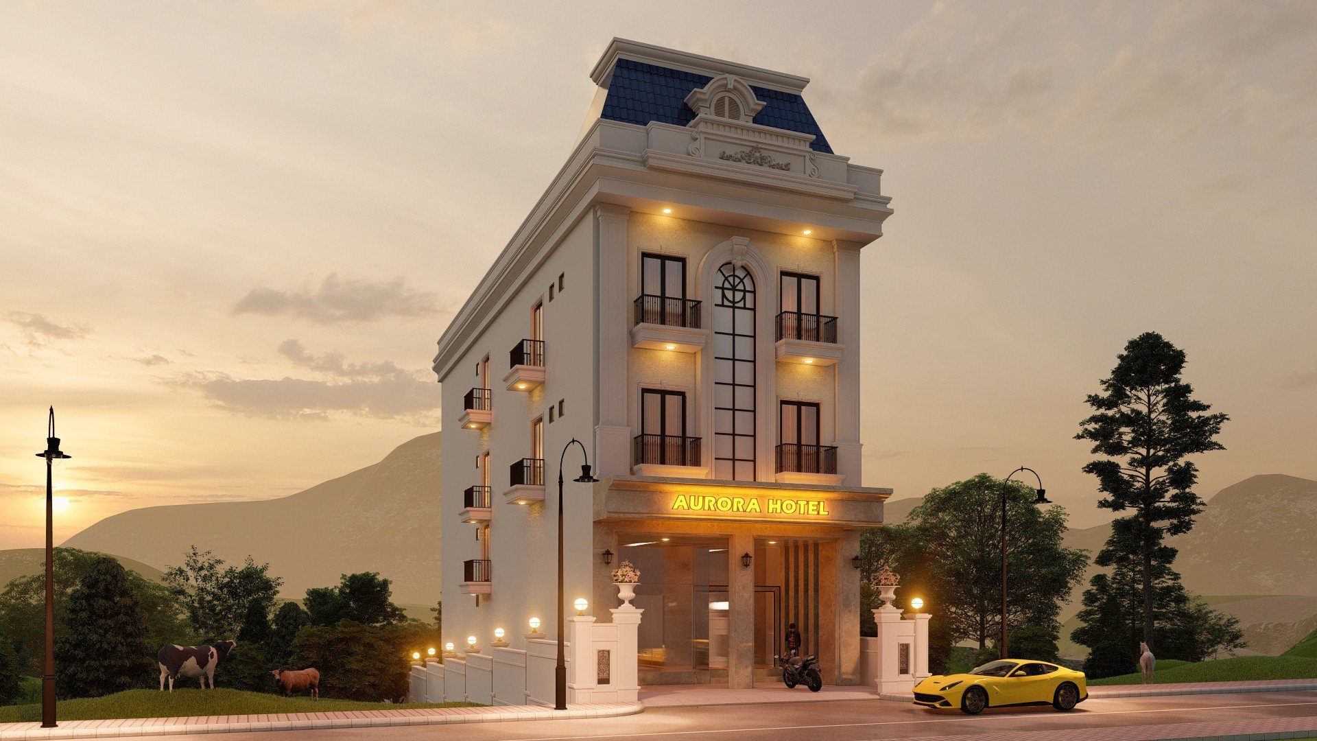 khách sạn măng đen aurora hotel giá rẻ, chất lượng mới xây