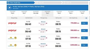 Gia Ve May Bay Di Tu Ha Noi Den Pleiku